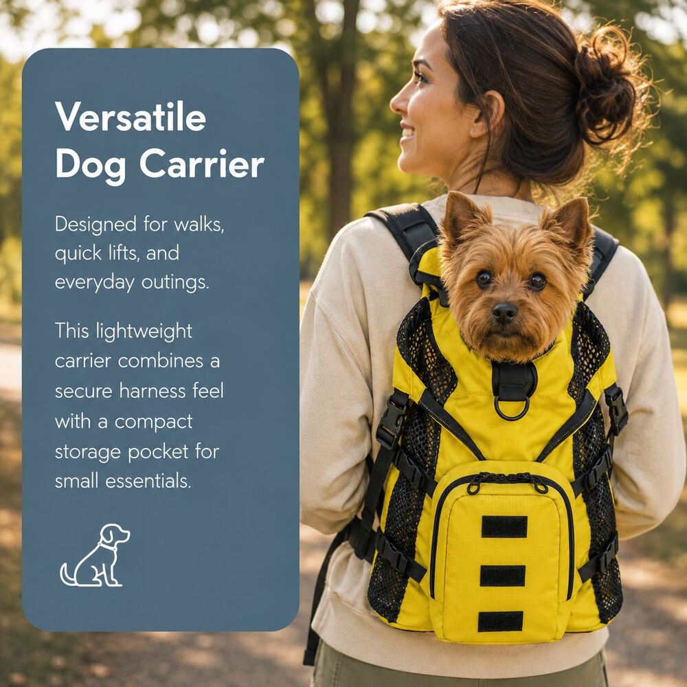 K9 Sport Sack Walk-On Dog Carrier Backpack Size XS Yellow up to 30lbs NEW!